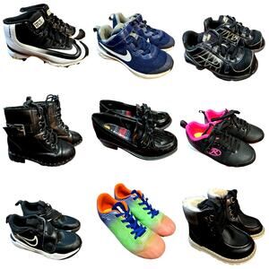 Bulk Boy's Girl's Shoe Lot Of 9 Name Brand Wholesale Reseller ROI Children Nike